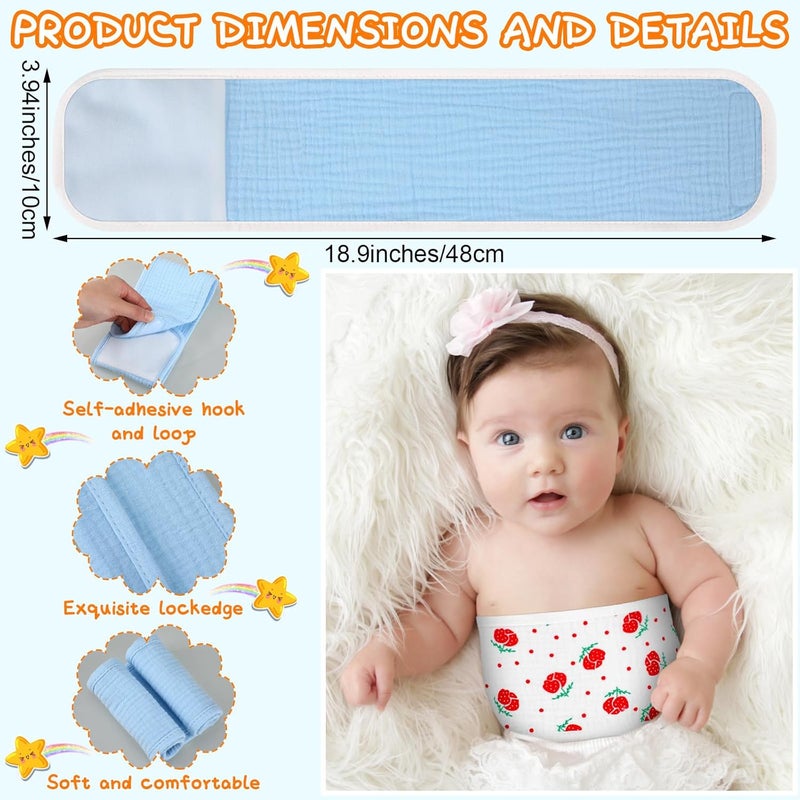 Vabean 8 Pcs Baby Infant Umbilical Cord Comfort Adjustable Cotton Belly Band for Protection, Baby Gifts for 0 To12 Months (Cute) - Image 2